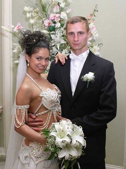 Russian Bride Revealing Wedding Dress 100
