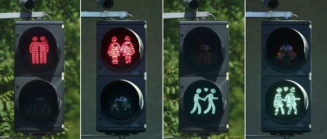 Vienna brings in gay pedestrian crossing lights