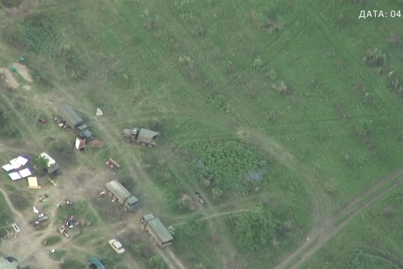 Drones Find Russian Base Inside Ukraine (photos)