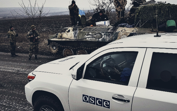 Four OSCE SMM cars destroyed in arson attack in Donetsk overnight