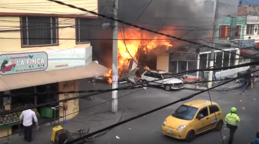 5 killed as plane crashes in residential area of Bogota