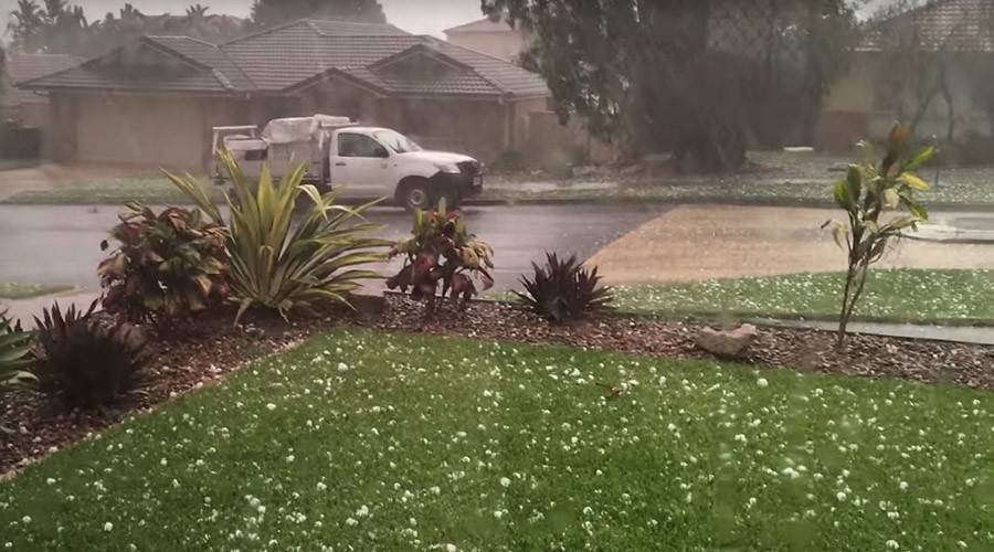 Strong Australian storm serves tennis ball-sized hailstones to Brisbane