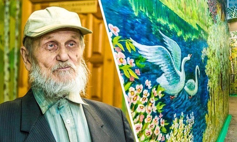 In Yekaterinburg The 90-year-old watchman turned the school into an art gallery (Photo)