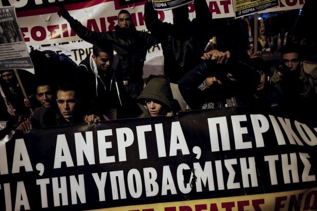 ‘Open the borders’ rally in Athens in Greece