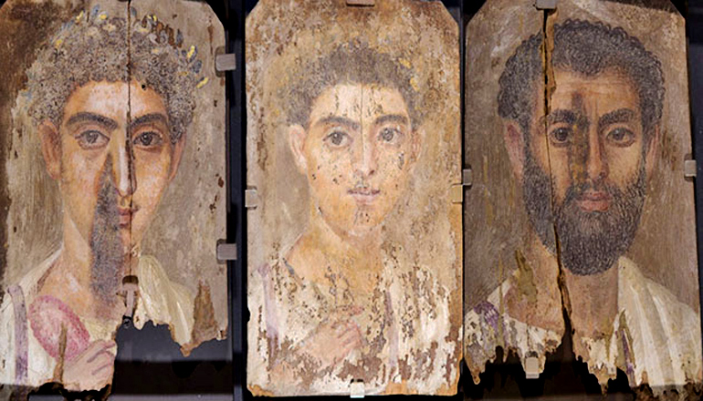 EGYPTIAN BLUE HIDES IN THESE MUMMY PORTRAITS