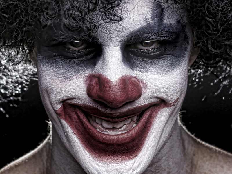 Evil Spooky Clown Smiling