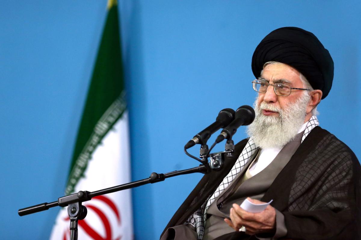 In this picture released by the official website of the office of the Iranian supreme leader, Supreme Leader Ayatollah Ali Khamenei delivers a speech during a meeting in Tehran, Wednesday, Sept. 9, 2015.  Khamenei said Wednesday that his country will not enter into talks with the United States outside of the nuclear deal with world powers as Washington could use other negotiations to 