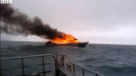 Passengers rescued from burning ferry in New Zealand