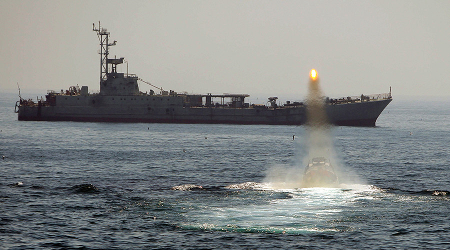 US releases video it says shows Iranian rockets fired near American aircraft carrier