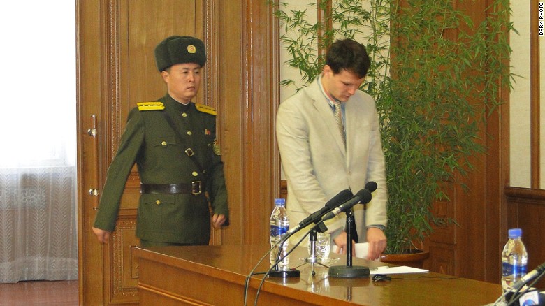 U.S. student detained in North Korea confesses to ‘hostile act’