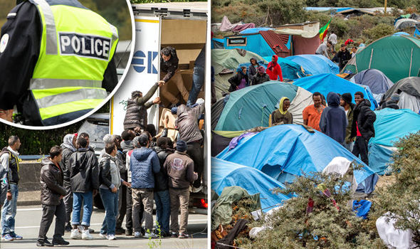 French to LET migrants head for Britain: Fury at threat to scrap border checks at Calais