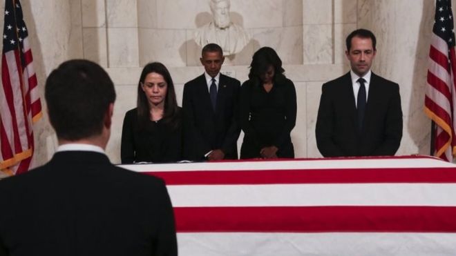 Antonin Scalia death: President Obama pays respects