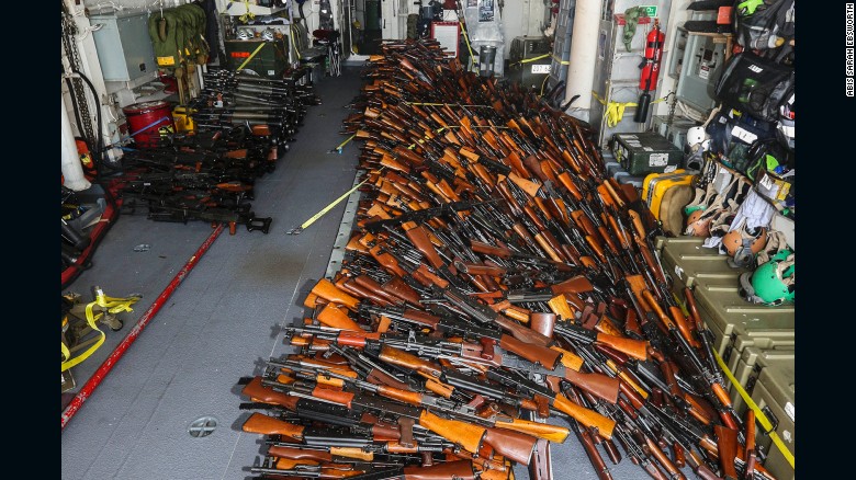 2,000 weapons found on fishing boat