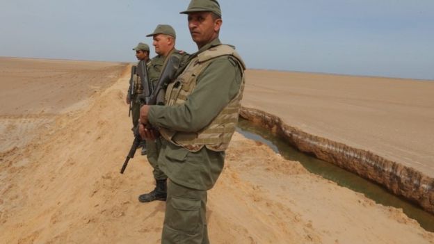 Tunisia has dug a trench along the border with Libya to help protect it from militants 