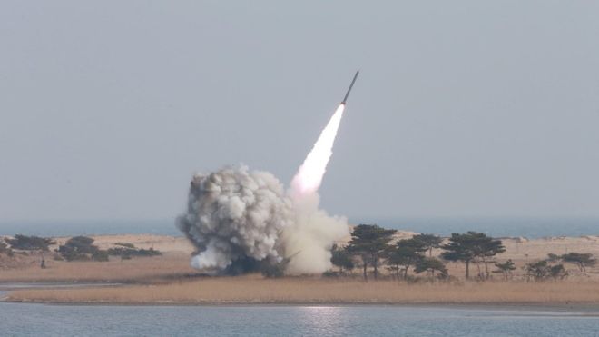 North Korea fires ballistic missile into sea