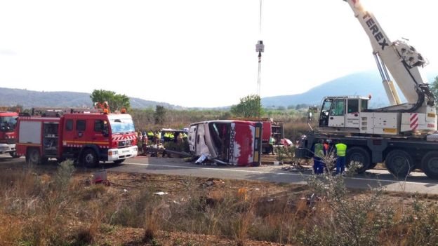 Spain Erasmus student bus crash ‘kills 13’