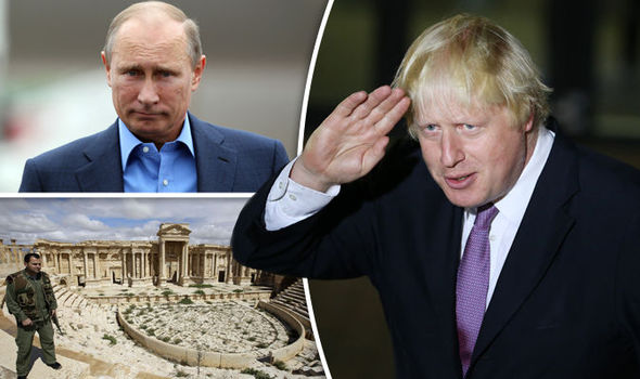 To Russia with Love: Boris praises Putin for WIPING OUT Islamic State stronghold