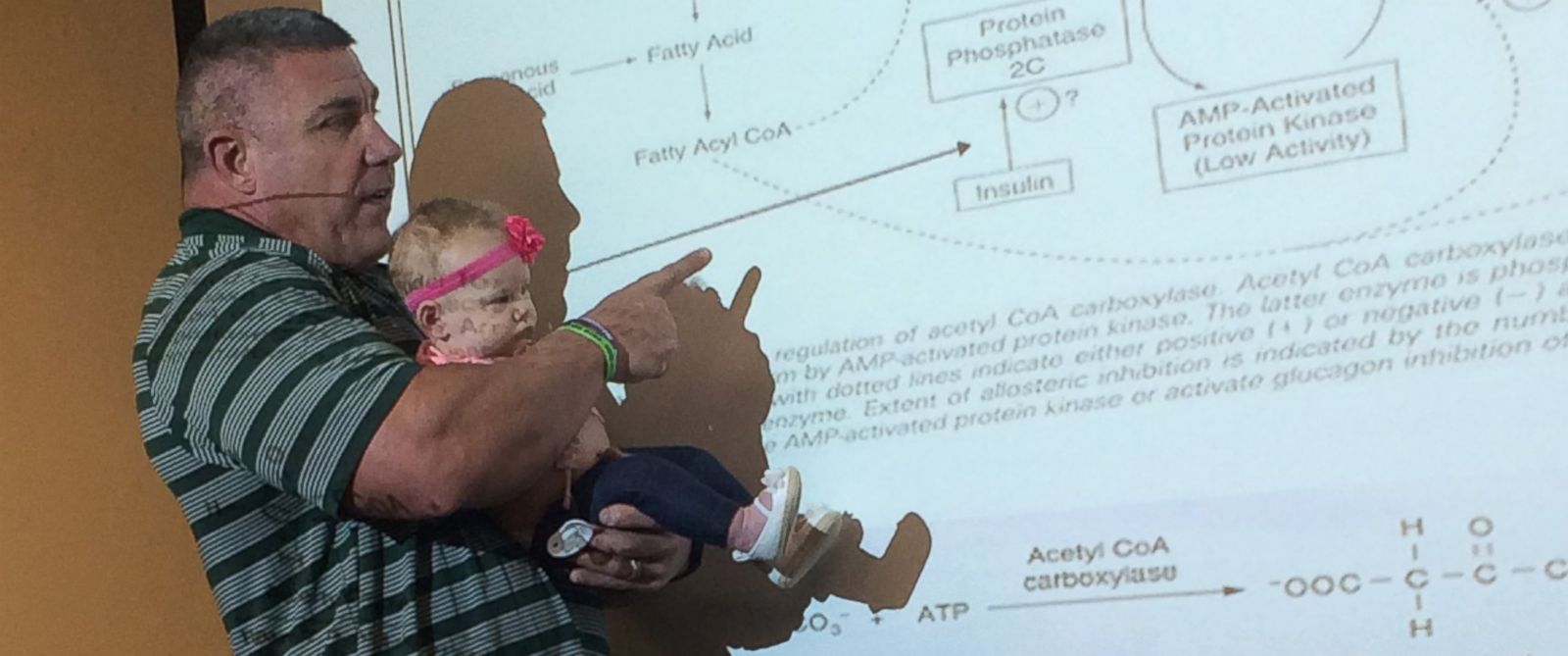 Professor holds and calms student’s baby through lecture after sitter called in sick