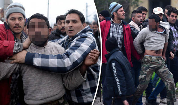 Vigilante migrants drag ‘paedophile’ through refugee camp to police after ‘raping child’
