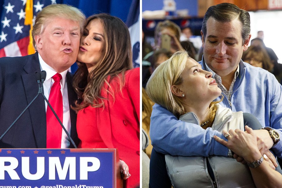Donald Trump and Ted Cruz continue arguing over spouses