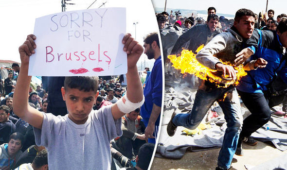 Migrants protesting EU deal show SOLIDARITY with Brussels after ISIS attack