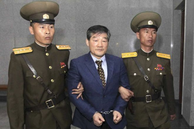 US man Kim Dong-chul jailed for spying in North Korea