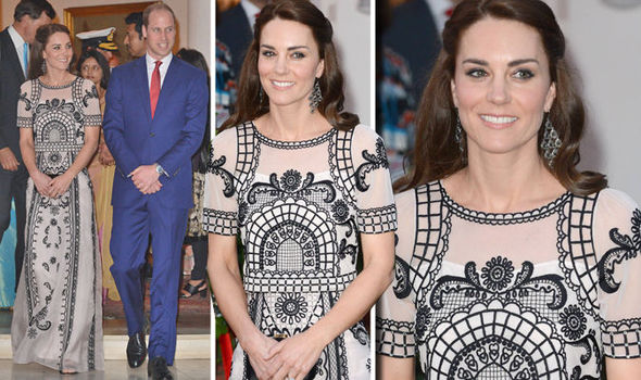 Duchess dazzles in embroidered Indian-inspired dress for New Delhi garden party