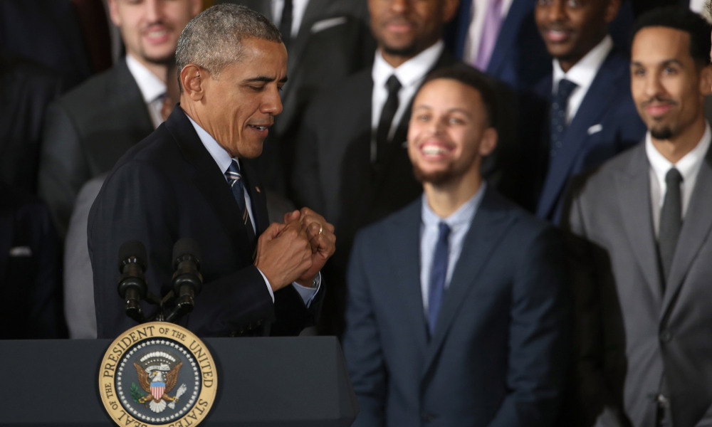 Steph Curry and President Obama erupt a volcano together in hilarious mentorship video