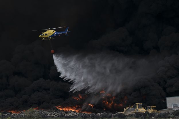 Spain toxic tyre dump at Sesena forces mass evacuation
