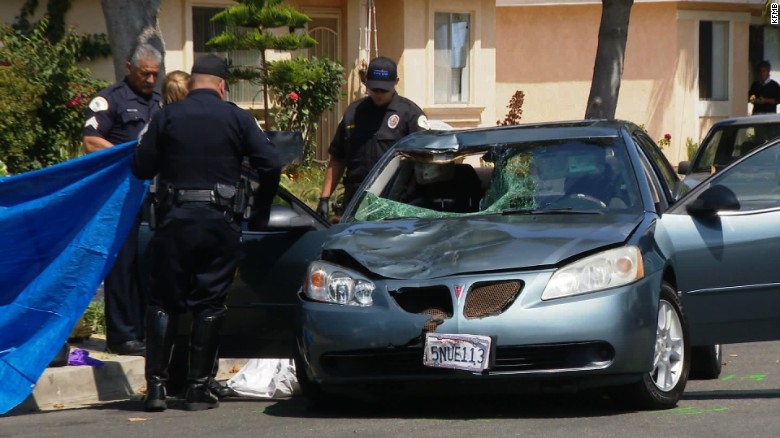 Gruesome hit-and-run: Woman drives with man wedged in windshield