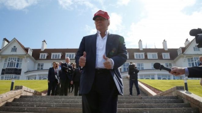 Donald Trump due in Scotland to reopen Turnberry golf resort