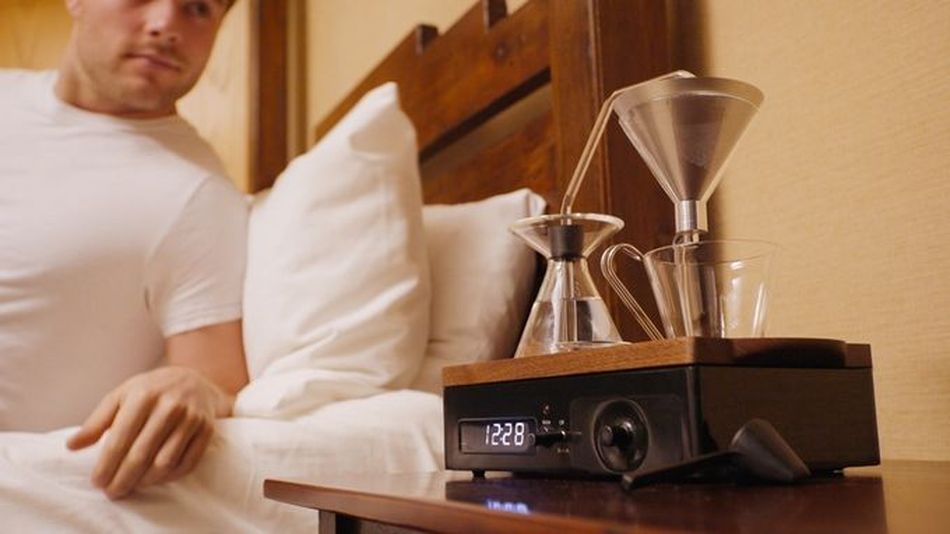 Alarm clock makes you fresh coffee for when your morning sucks