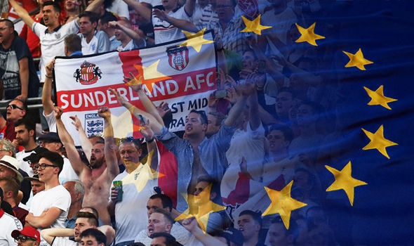 ‘F*** off Europe, we’re all voting OUT’ England fans ‘chant anti-EU songs at Euro 2016’