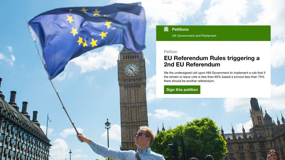 Over 1 million people sign petition calling for a second EU referendum
