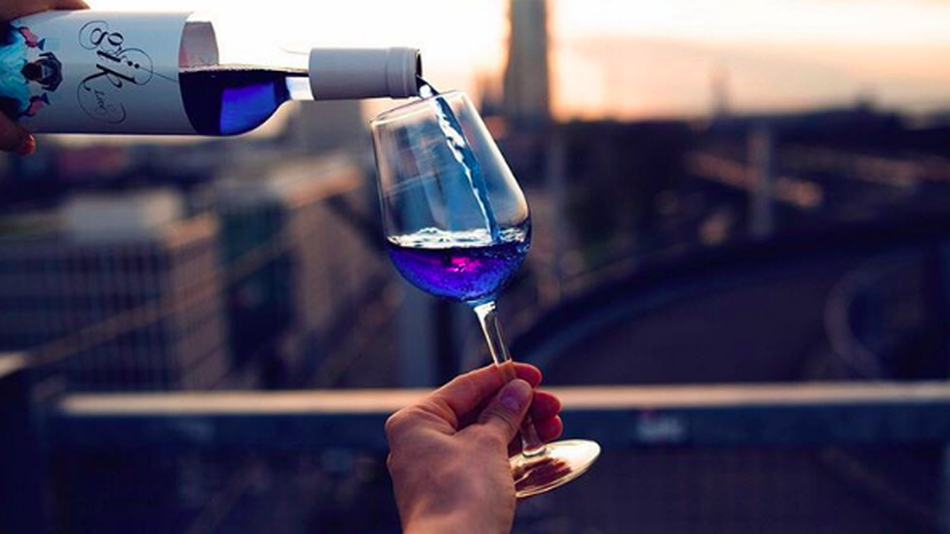 Electric blue wine might be coming to a glass near you