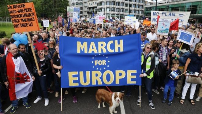 Thousands at ‘March for Europe’ Brexit protest