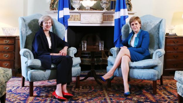 Theresa May and Nicola Sturgeon meet for Brexit talks