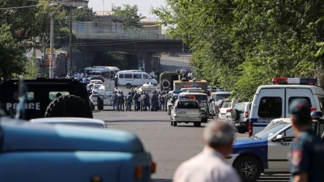 Armenia police station stormed in Yerevan with hostages taken
