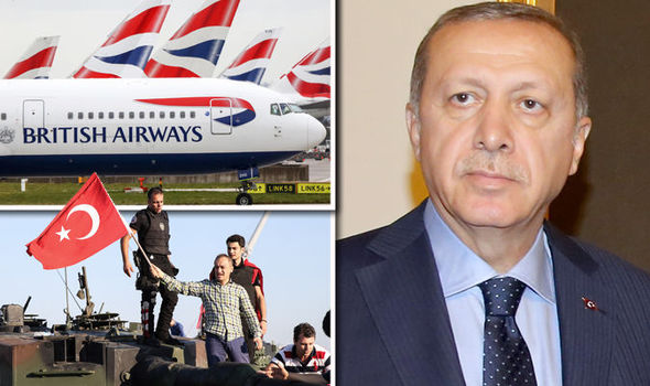 Britons left stranded after British Airways CANCELS all Turkey flights amid military coup
