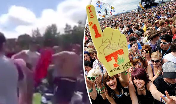 Footage captures shocking MASS BRAWL at T in the Park festival just HOURS after gates open