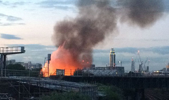 Commuter CHAOS: Trains CANCELLED after huge fire breaks out near London station