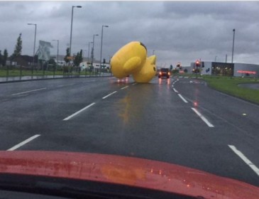 The giant inflatable duck apocalypse has finally come to Scotland