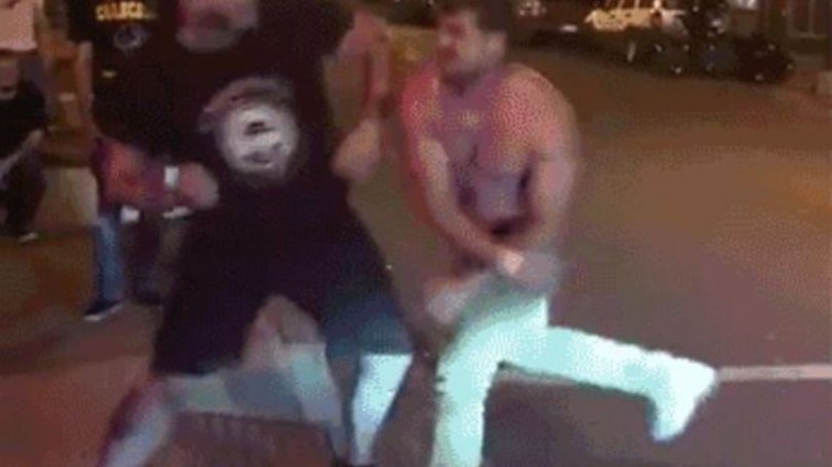 Guess What Happens When A Shirtless Drunk Attacks An MMA Fighter
