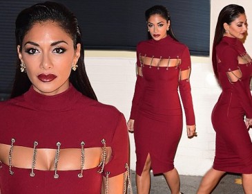 A piquant moment: the singer Nicole Scherzinger Breasts did not fit in the top (photo)
