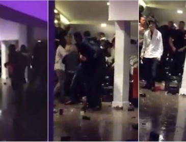 Diners saw in the new year with massive restaurant fight