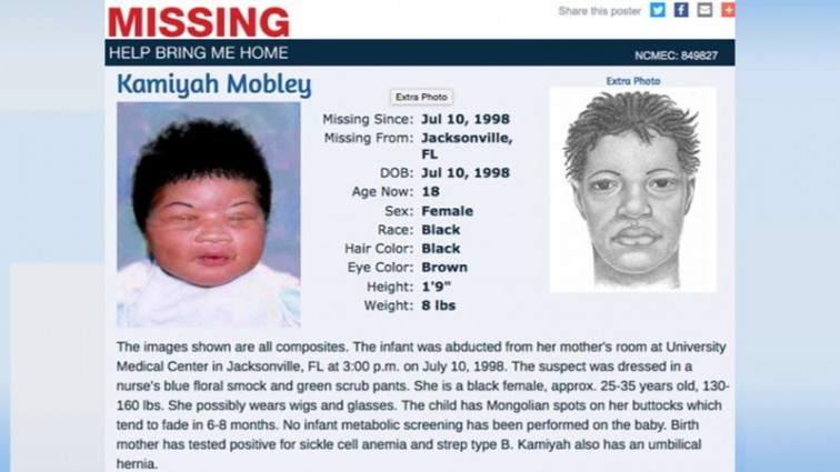 Baby kidnapped from Florida hospital found safe 18 years on