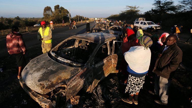 В Кении произошло страшное ДТП, девять человек погибли